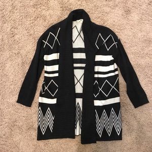 Black Aztec cardigan